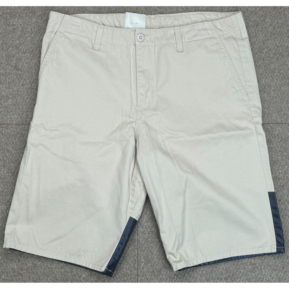 Carhartt Club Short Questa Block Print Men Khaki Shorts Size 32 (Actual 34x10.5)